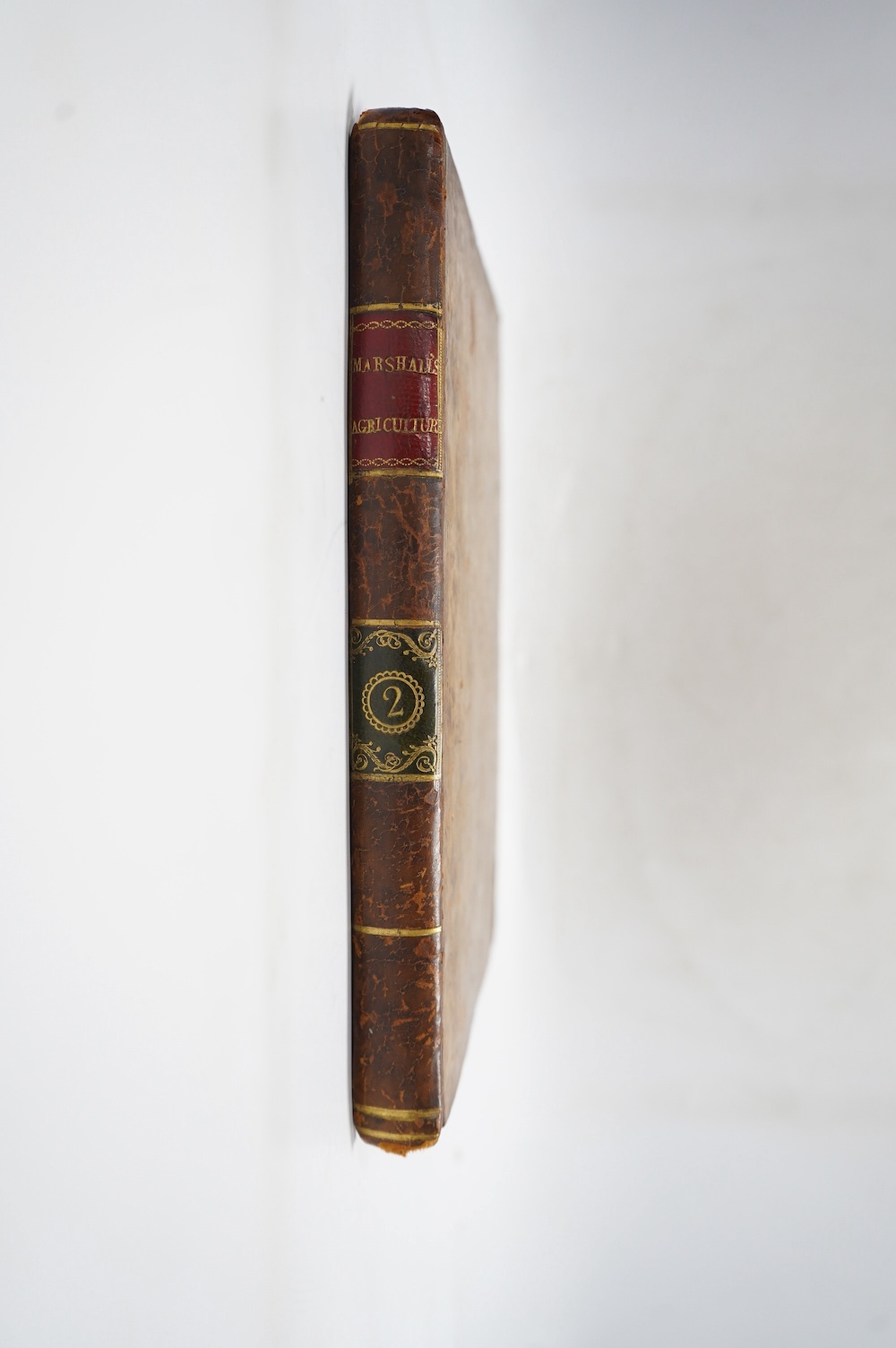 Marshall, William - Experiments and Observations concerning Agriculture and the Weather. a plan and engraved plate; contemp. gilt calf, red and green spine labels, 4to. 1779